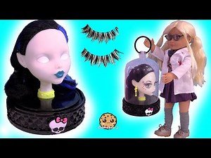 Makeup / Face Makeover On Monster High Style Head ! Toy Video - Videos For Kids