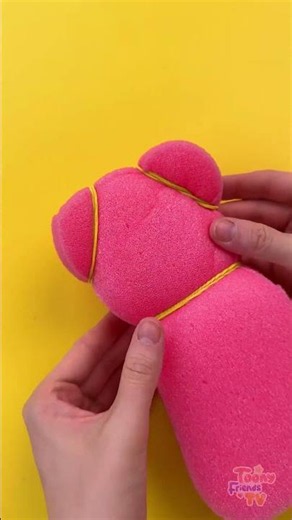 DIY Sponge Teddy Bear! 🧸🧽 Cute Toy Repair Craft #shorts