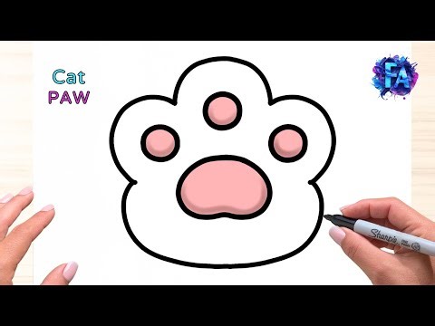 How to Draw a Cat Paw | Easy Drawing