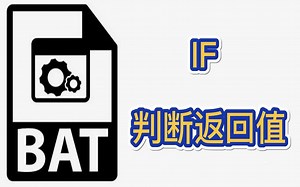 程序员编程入门bat批处理：IF 判断返回值
