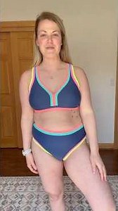 popvil Women 3 Piece Swimsuits High Waisted Bikini Sets with Skirt Neon Sporty Tummy Control Suit