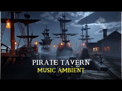 Yuletide Celtic Harbor Tavern | Fireplace Sounds & Medieval Music by the Sea