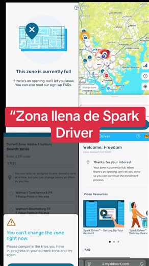 “¿Zona llena en Spark Driver? No te asustes. Hay una forma más inteligente de obtener la aprobación más rápido. Si estás atascado, envíame un mensaje ahora”. #SparkDriver #sparkdriverespañol #deliverydriver #sidehustle #usa