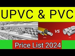 PVC Pipe Price 2024 | UPVC Pipe Rate List 2024 | PVC UPVC and PPRC Pipes and Fitting Price List 2024