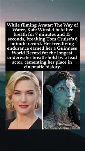Kate Winslet's Record Breaking Breath: 7 Minutes Underwater for 'Avatar' #KateWinslet #TomCruise