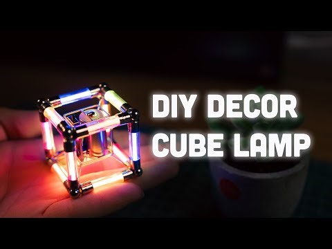 [Satisfying] I Made a Cube decor Lamp from Glass Fuses