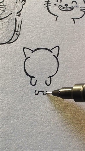 วาดแมว😸 #วาดรูป #แมว #น่ารัก #drawing #cat 