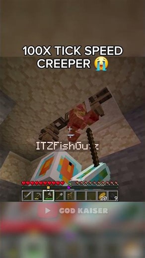 High Tick Speed Creeper In Minecraft! #minecraft #minecraftshorts