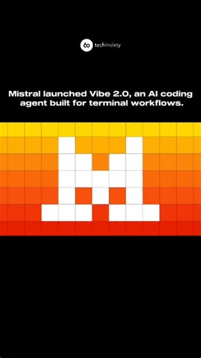 Techinsixty | AI | Apps | Web on Instagram: "Mistral Vibe 2.0 is an upgraded software engineering agent CLI designed to help developers write, manage, and automate code using natural language. The new version introduces subagents, skills, and unified agent modes, making it easier to handle complex workflows and team-wide development tasks directly from the command line. Key Features • Subagents for specialized tasks like testing, reviews, and script generation • Skills support with slash command