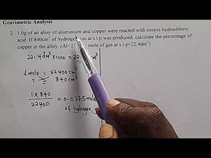FORM 3: TOPIC 2: MOLE: LESSON 16 Gravimetric analysis PART II | ADEN CHEMISTRY