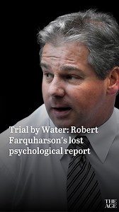 Victoria Police commissioned a psychological assessment of convicted child-killer Robert Farquharson and received it three weeks before charging him with triple murder, but the report remained locked away in police files until it was released recently to the Trial By Water podcast. Listen to the full bonus episode at the link in bio. Photo: Justin McManus | The Age