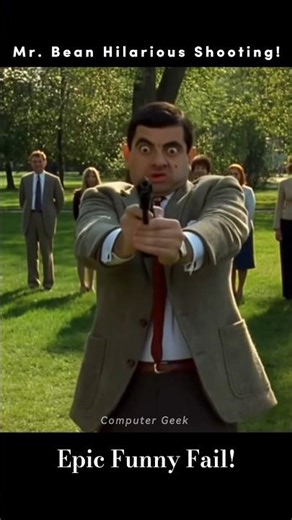 Mr. Bean's Epic Fail: Hilarious Shooting Spree Ends in Disaster #funny #comedy #nature #hilarious