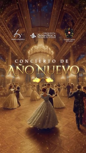 La Casa de la Música, la Orquesta Sinfónica Nacional del Ecuador y el Consulado General de Austria presentan su tradicional Concierto de Año Nuevo. La Orquesta Sinfónica Nacional del Ecuador bajo la dirección del Maestro David Harutyunyan interpretará valses, polcas y marchas de la dinastía Strauss que te llevarán directo al corazón musical de Viena. Una tradición que vuelve para llenar de música el inicio del año. 🗓️ Viernes 9 y sábado 10 de enero 2026 🕗 20:00 💲Valor $30 $1,75 de tarifa de s