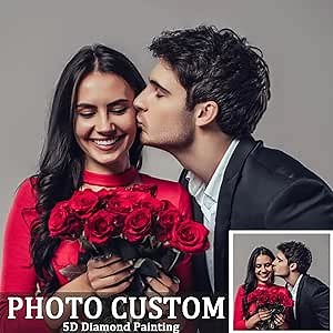 Mougins 5D Custom Diamond Art Painting, DIY Personalized Diamond Art Photo Custom Your Own Picture, Painting by Diamond Pictures Kits, Paint by Numbers for Adults