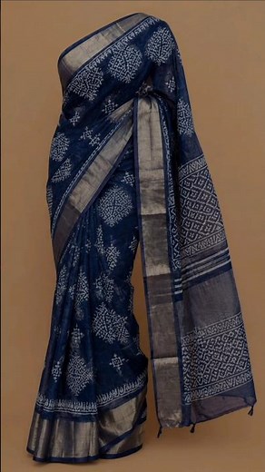 Navy Blue Saree Look 💙✨ | Elegant & Modern Saree Outfit Inspiration #Shorts #sareefashion#bluesaree