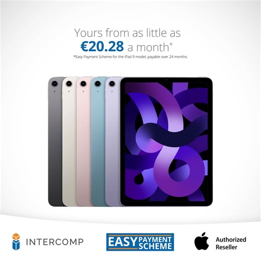 52 reactions | Get your favourite iPad model with Intercomp’s Easy Payment Scheme. Make this fun and powerful device yours today and pay over 12 or 24 months. Intercomp is an Apple Authorised Reseller. Shop Now: https://bit.ly/3wnuv8n | Intercomp Malta | Facebook