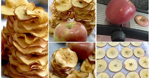 CHIPS di MELA croccanti e profumate, ideali per uno spuntino leggero e saziante !