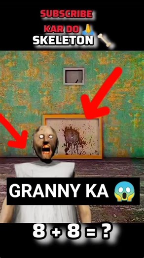 GRANNY THIS PLAYER SAD STORY SKELETON II 🥺 #granny #shortvideo #trending
