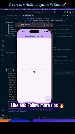 Create New Flutter Project in VS Code