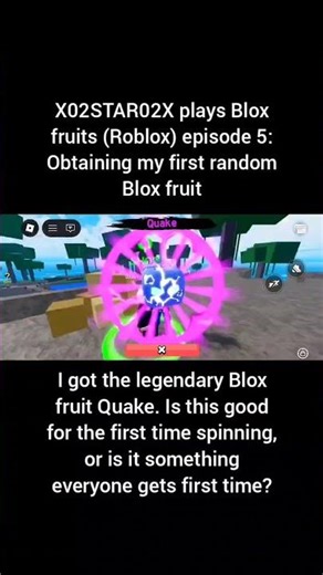 X02STAR02X plays Blox fruits (Roblox) episode 5: Obtaining my first random Blox fruit