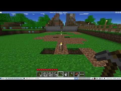 Minecraft Pi Edition: Reborn - Working on my base