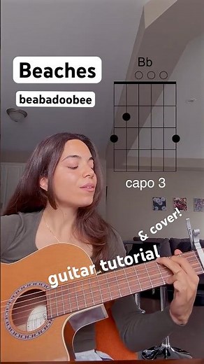 How to play: Beaches by beabadoobee - guitar tutorial & cover