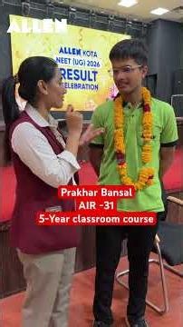 Meet Prakhar Bansal, who secured an incredible All India Rank (AIR) 31 in NEET UG! #shorts