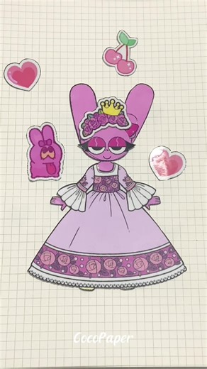 Sprunki Pinki Dressing Styliang DIY Stickers | ASMR #art #diy #sticker #pinki #sprunki