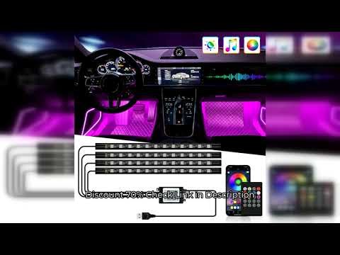 Neon 36 48 72 LED Car Interior Ambient Foot Light Wireless Remote Music APP Control Auto RGB Atmosph