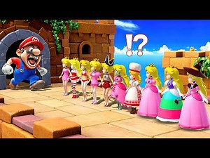 Super Mario Party All Princess Peach Outifts - Peach vs Daisy vs Mario vs Luigi
