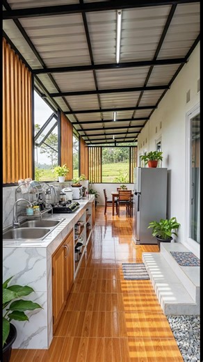 This backyard kitchen upgrade is absolutely wild #transformation #diy #beforeandafter