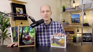 Ampersand Art Supply Floaterframe | 9"x12" | 7/8" Depth | Thin Style | Hardwood Floating Frame in Maple Finish for Canvas, Wood Panels & Artwork