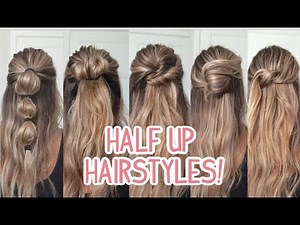 5 HALF UP HAIRSTYLES ANYONE CAN DO! SHORT, MEDIUM, & LONG HAIRSTYLES
