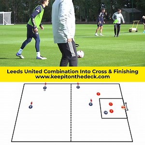 ⚪️⚪️🟦 Leeds United Hybrid Setup 🔄 Combining a Combination Setup Leading into a Game Scenario with Crossing and Finishing 🌐 Access Hundreds of Training Plans on Our Website: https://keepitonthedeck.com/downloads/modern-total-football-training-sessions-wrhm2 | Football Training Drills/Session Plans