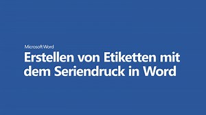 Verwenden der Option Mail Merge für Massen-E-Mails, Briefe, Etiketten und Umschläge