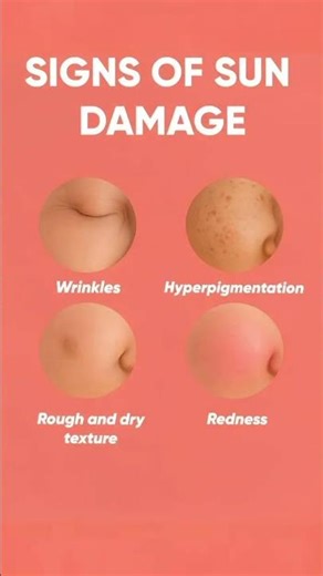 🌞 Signs of Sun Damage You Shouldn’t Ignore #sundamage #skincareroutine #dermatologisttips