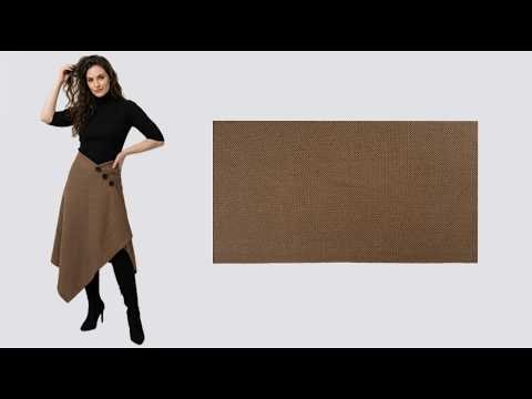 The Easiest Designer Skirt Sewing Tutorial Ever | Only Rectangle Fabric!