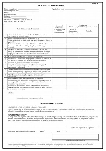 42K views · 135 reactions | Checklist of Requirements and Omnibus Sworn Statement - Certification of Authencity and Veracity - Data Privacy Consent Form nasa iisang page po yan. FOLLOW ME and download it here https://docs.google.com/document/d/1NOEYR-Lqslymmu0_qnXpvVK0ZCNHF7Bc/edit?usp=drivesdk&ouid=111409949736418590936&rtpof=true&sd=true | Teacher Thuazon | Facebook