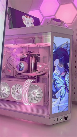 Girly Gaming Setup ʚ♡ɞ #gaming #gamergirl #pcbuild