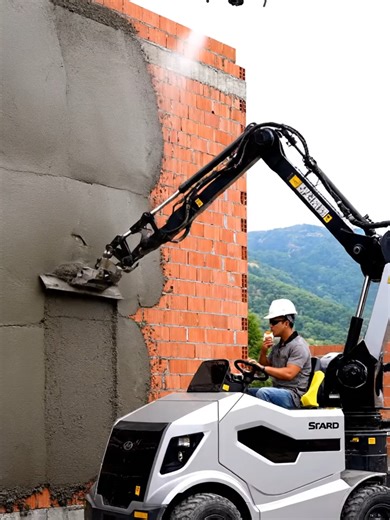 Robotic Plastering Machine for House Walls