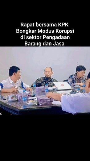 Rapat bersama KPK beberapa saat lalu, Bongkar Modus Korupsi di Sektor Pengadaan Barang dan Jasa #Nantikan Aksi lanjutan kami di BP2JK Sulteng dan PPK 2.3 PJN | Moh Raslin Chily