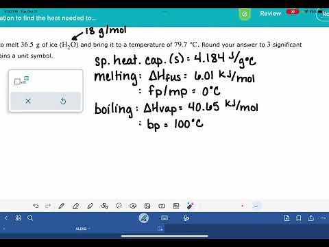 ALEKS: Using heat of fusion or vaporization to find the heat needed to melt or boil a substance