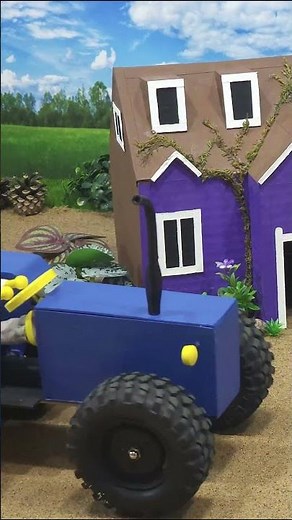 BIGGIE DIY Tractor Hauling a Massive Carrot Harvest! 🥕🚜