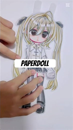 Paperdoll gacha puppet #movablepaperdoll #paperdollcraft #hangingpaperdoll