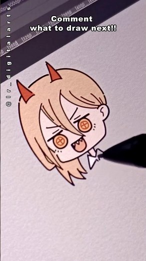 How to draw Power from Chainsaw Man! #chainsawman #digitalart #learntodraw #chibi