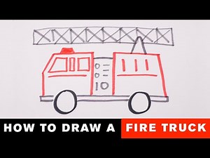 How To Draw A Fire Truck - Easy Kid's Drawing Lesson