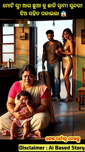 ମୋଟି ସ୍ତ୍ରୀ ଆଉ ଛୁଆ କୁ ଛାଡି ସ୍ଵାମୀ ସୁନ୍ଦରୀ ଝିଅ ସହିତ ପଳାଇଲା 😱 #odia #odiamotivation #news