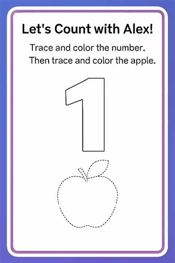 Counting and Tracing Number 1 with Alex | Fun Early Learning for Kids .