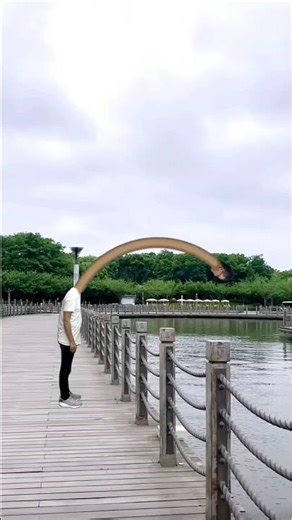 The human body transports water, greening the desert is funny special effects desert greening #G5303