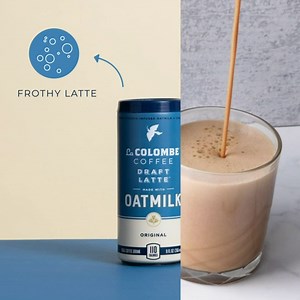 La Colombe Vanilla Draft Latte with Oatmilk - 9 Fl. Oz. 12 Pack - 100% Arabica Brazilian Cold Brew Coffee with Nitrous-Infused Oatmilk, Dairy-Free Vegan Latte, 120mg Natural Caffeine